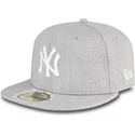 new-era-kinder-flat-brim-59fifty-essential-new-york-yankees-mlb-fitted-cap-grau