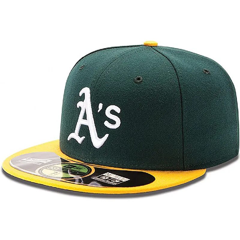 shapka-ploska-zelena-prilepnala-59fifty-authentic-on-field-na-oakland-athletics-mlb-ot-new-era