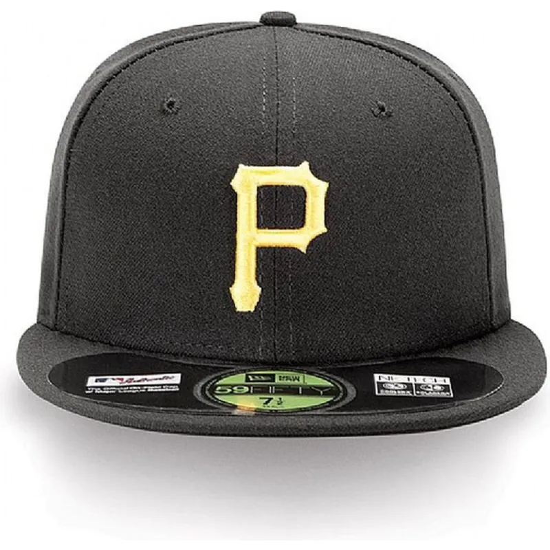 shapka-ploska-cherna-prilepnala-59fifty-authentic-on-field-na-pittsburgh-pirates-mlb-ot-new-era