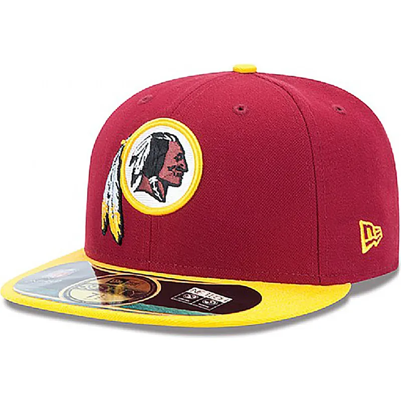 shapka-ploska-chervena-prilepnala-59fifty-authentic-on-field-game-na-washington-commanders-nfl-ot-new-era