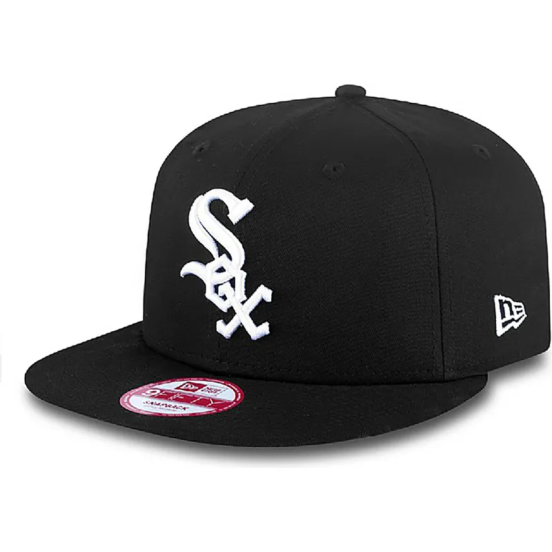gorra-plana-negra-snapback-9fifty-essential-de-chicago-white-sox-mlb-de-new-era