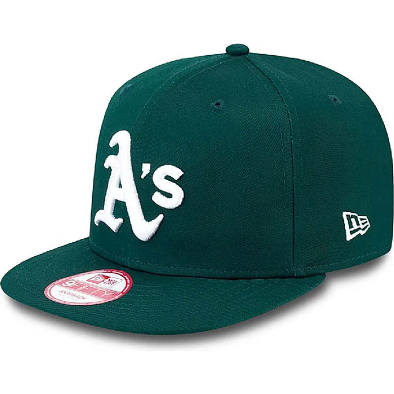 shapka-ploska-cherna-snapbek-9fifty-essential-na-oakland-athletics-mlb-ot-new-era
