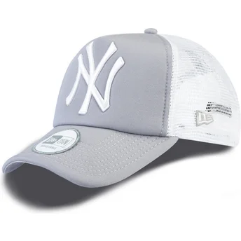 casquette-trucker-grise-clean-a-frame-new-york-yankees-mlb-new-era